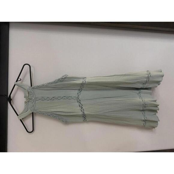 Altar'd State Dresses & Skirts - Altar’d State Light Green Crochet Detail Sleeveless Dress Size L